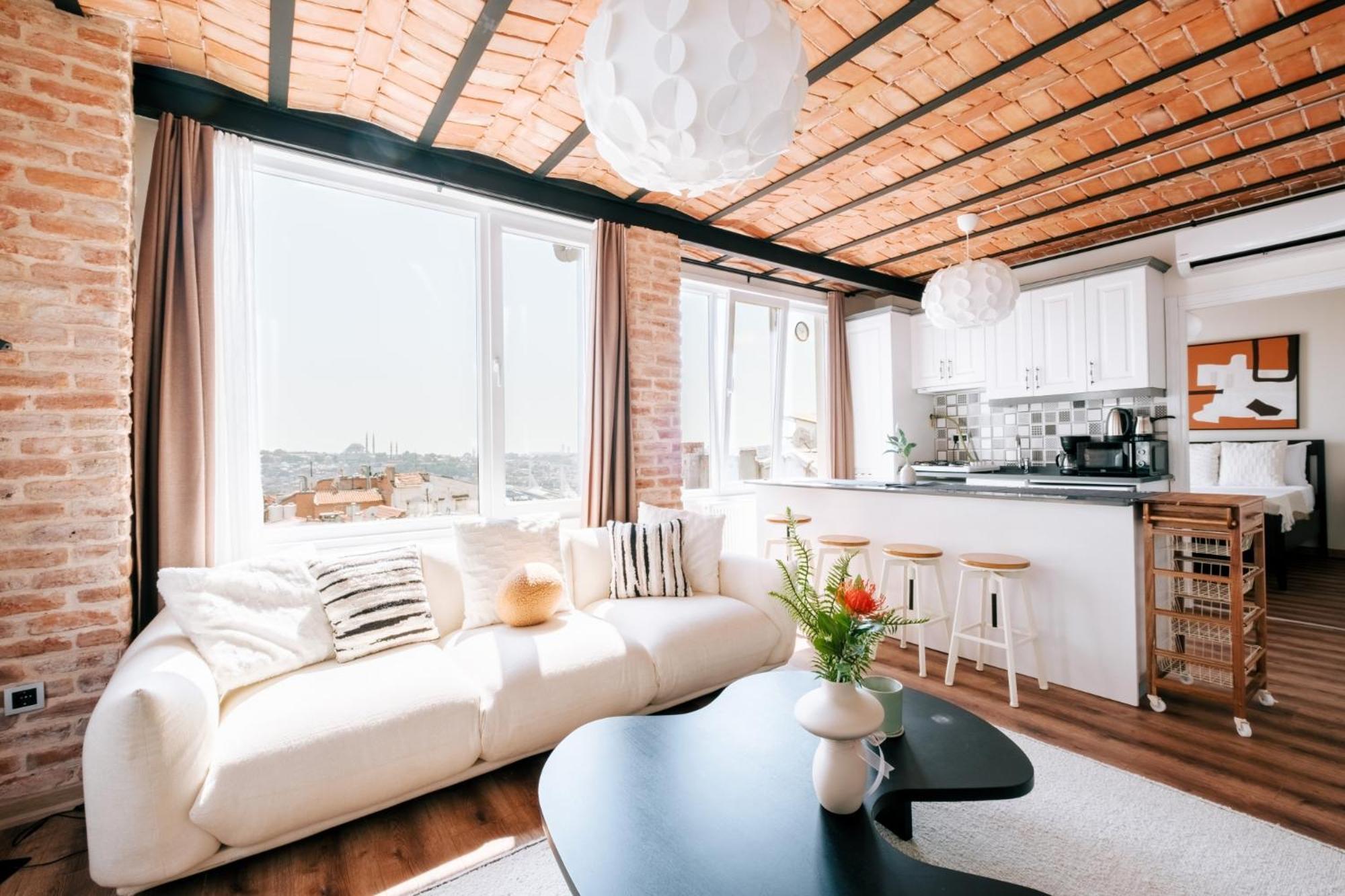 Апартаменты Flat W City View Near Galata Tower In Istiklal Ave Стамбул Экстерьер фото